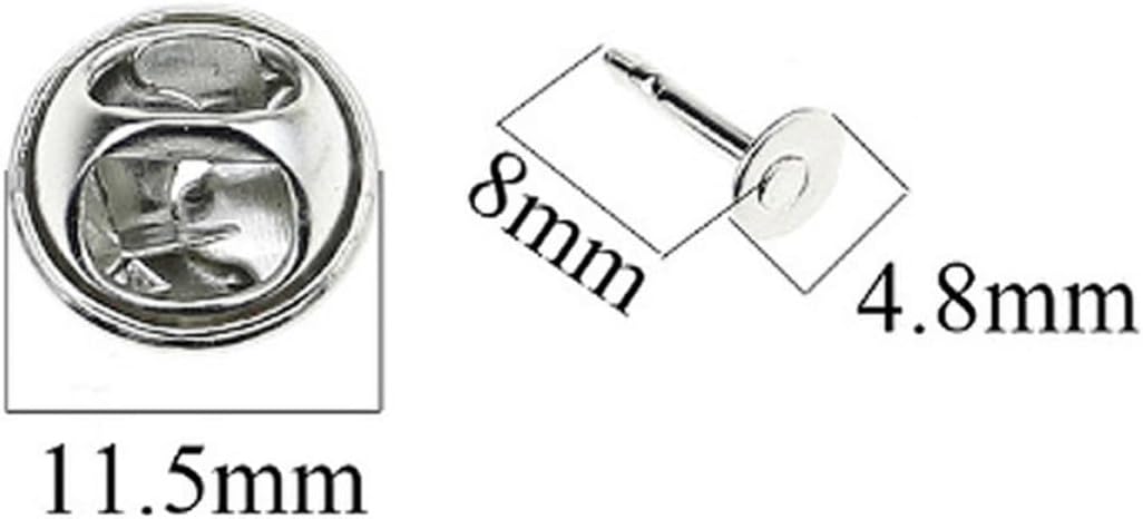 100sets Pin Backs, Alloy Silver DIY Jewelry Accessory