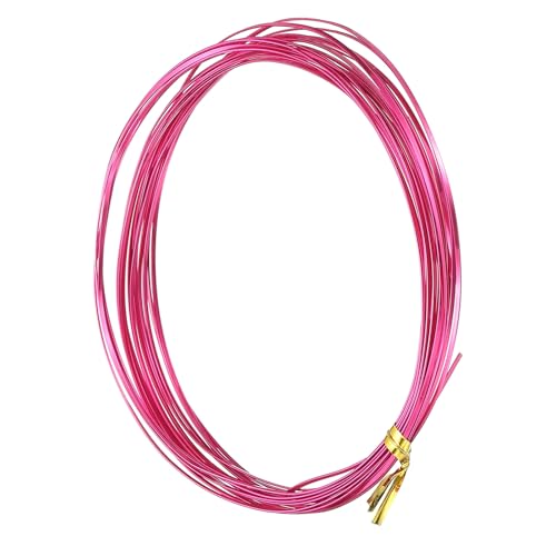 Image of uxcell 1 Rolls 24 Gauge Flat Aluminum Wire, 16.40 ft Soft Craft Wire for Flower Bonsai Crafts Carving DIY Bezel Sculpting Gem Metal Wrap, Rose Red