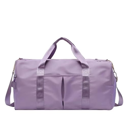Men and Women's Travel Bag With Shoe Compartment Sports Tote Gym Bag Weekender Overnight Shoulder Bag Large