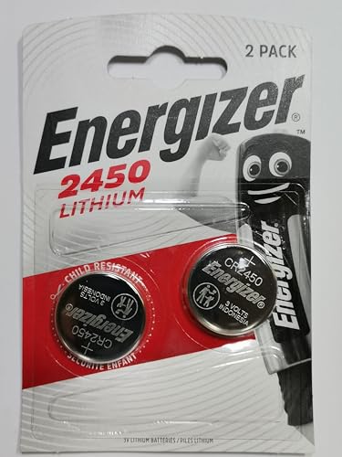 Energizer Cr2450 Lithium 3V Non-Rechargeable Battery – Batteries (Lithium, Button/Coin, 3 V, Cr2450, 620 Mah, Metallic)
