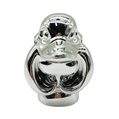 Zyklonix Ornamento de capô de pato irritado, ornamento de capô de metal cromado para carro 3D galvan
