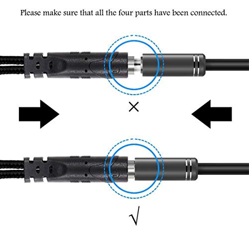Image of ENVEL Headset and Microphone Splitter Cable for PC Audio Jack Headphones Adapter Convertors 3.5mm Female to Dual Male for Computer Simultaneously Y Splitter