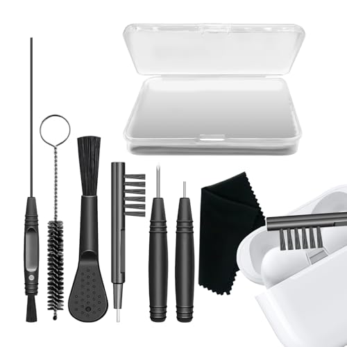 Kit pulizia auricolari - Spazzole per auricolari, strumenti multifunzionali | Spazzola per la pulizia 'amplificatore acustico con salviette asciutte per cacciavite, kit di manutenzione degli auric