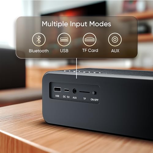 Image of Mivi Fort H30 Portable Bluetooth Speakers Soundbar - [Newly launched] 30W Bluetooth Soundbar for Campus Life, 2.0 Channel, Sleek Design, 6 Hours Playtime, Multi-connectivity, Made in India