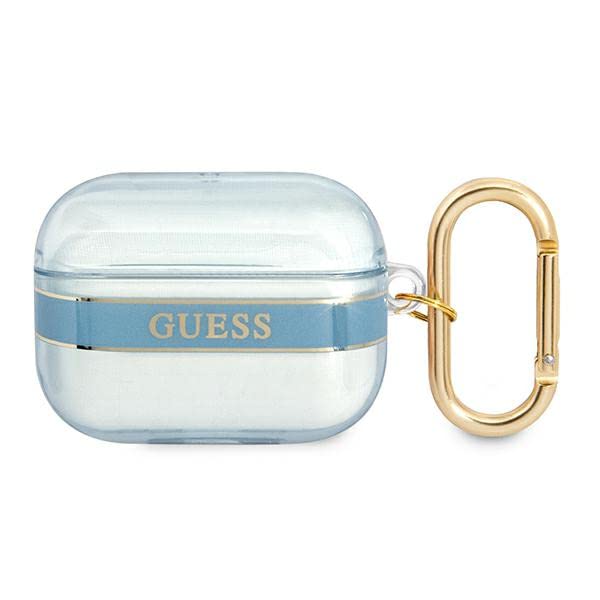 Guess GUAPHHTSB Étui pour AirPods Pro Cover Bleu/Bleu