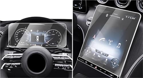 Film protecteur d'écran GPS Mercedes Classe C W206 2022 en verre trempé x2