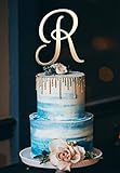 Wedding Cake Topper Letter R Cake Topper Initials Cake Topper Single Letter Cake Topper R...