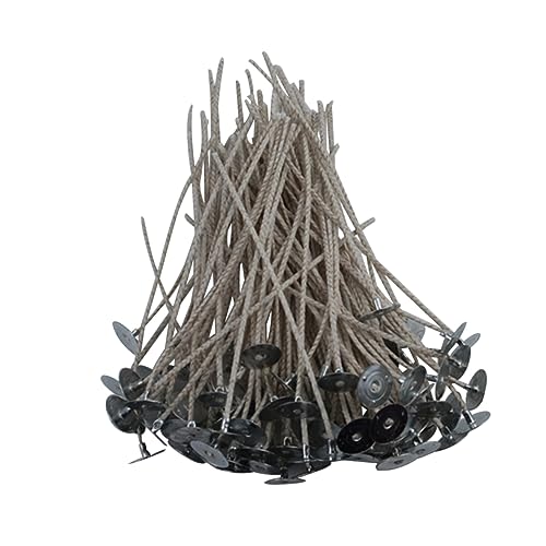 Juego de 100 mechas para velas con base y pestañas Lurrose