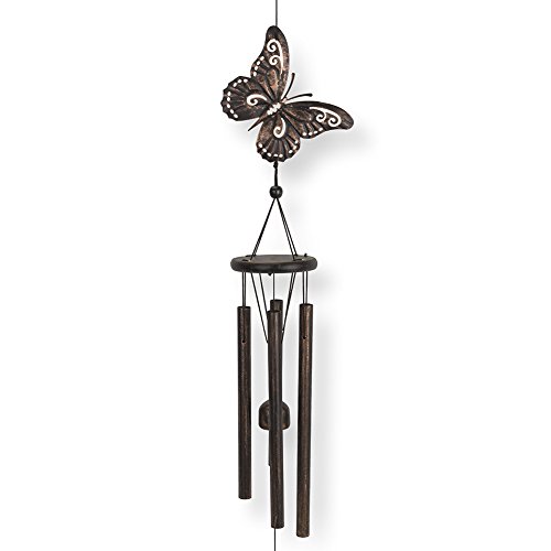 Dawhud Direct 28" H Butterfly Wind Chimes For Outside Unique Butterfly Windchimes Outdoor Decorations Garden Decor Butterfly Gift For Women, Mom, Grandma, Unisex #TOP1