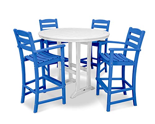 POLYWOOD® Bar Set, Pacific Blue/White