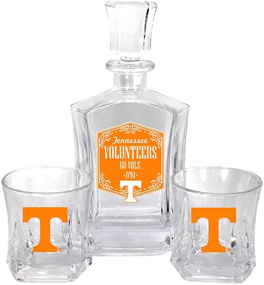 Ohio State Buckeyes Decanter Set with Two Rocks Glasses 25oz