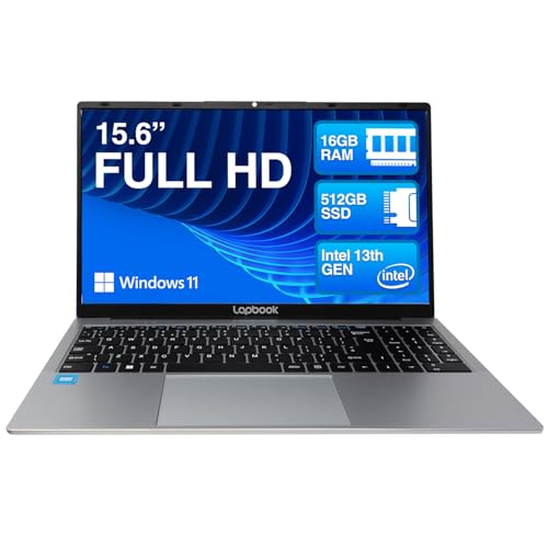 15.6' Full HD Laptop - 16GB RAM 512GB M.2 SSD Windows 11 Home, Dual-Band WiFi, Integrated Webcam - S15 N2 15 Inch Lightweight Laptop