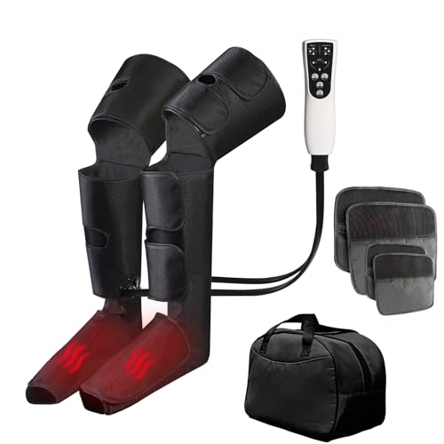 LINGTENG Leg Air Compression Massager for Foot Heat, Air Compression Calf Massage and Thigh Massage,...