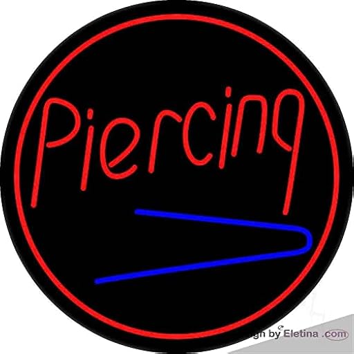 Letreros de neón para decoración de pared, piercing redondo, LED, hecho a mano, tubo LED de neón, PVC, 14 x 17 pulgadas | Ya disponible en tu tienda friki favorita! En mundofriki.es!