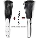 2 Pack Detangling Brush for Curly Hair, ez detangler brush Hair Detangler, Afro Textured 3a to 4c Kinky Wavy for Wet/ Dry/ Long Thick Curly Hair, Exfoliating for Shiny Curls (Black with White)