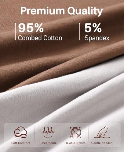 Image of Sunm Boutique Combed Cotton Underwear for Women, High Waisted Soft Briefs | Full Coverage Breathable Stretch Comfy Ladies Panties for Sensitive Skin Postpartum Yoga Work Everyday Wear