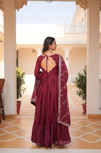 Robe Anarkali indienne 11301 costume de soirée fluide cache-formes