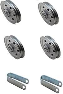 Garage Door Extension Spring Pulley - 2 Pack With 3 Sheaves, Free Shipping
