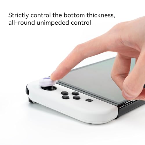 Image of GeekShare Cute Silicone Joycon Thumb Grip Caps Kawaii Thumbstick Caps Joystick Cover Compatible with Switch /OLED /Switch Lite,2Pairs /4PCS - Cream Heart Dark Version