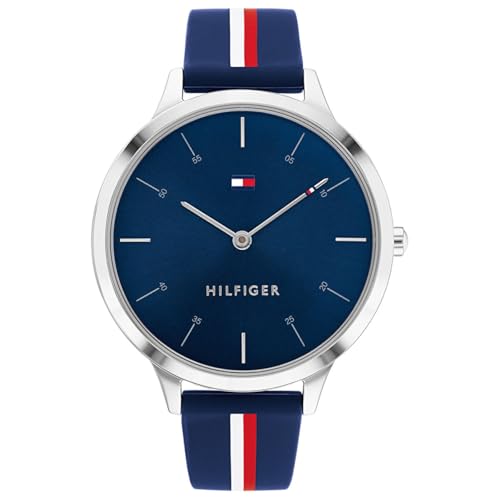 Imagen de Tommy Hilfiger Reloj Analógico de Cuarzo para Mujer con Correa de Silicona Azul 1782499