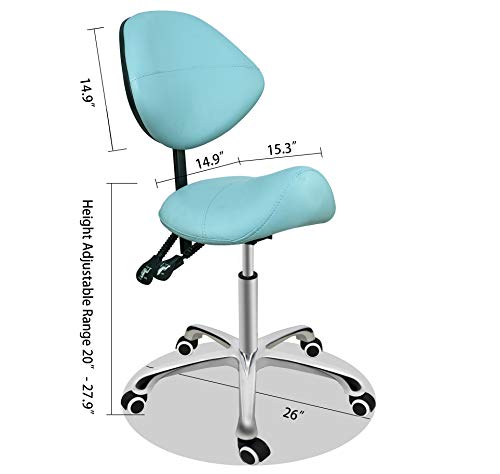 Grace&Grace Professional Saddle Stool Series Hydraulic Swivel Comfortable Ergonomic With Heavy Duty Metal Base For Clinic Dentist Spa Massage Salons Studio #TOP4