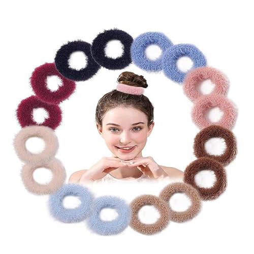 Image of GITGRNTH Soft Cotton Hair Ties for Women - No Damage Elastic Hair Bands - Durable Rubber Band for Women - Ideal Ponytail Holders - Comfortable Hair Accessories - Gentle on All Hair Types - Perfect for Thick and Thin Hair - Scrunches for Women - Kids Hair Rubber Band