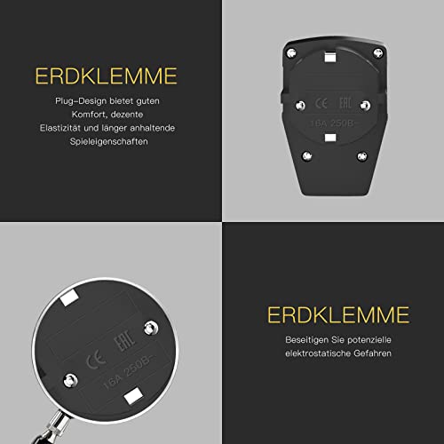 Spina Schuko con interruttore, 3 pezzi, spina