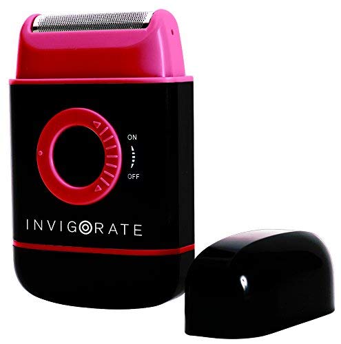 Cordless Mini Shaver for Men - Electric Rechargeable Travel Steel Blade with Cover and Pop Up Sideburn Trimmer Colors Vary