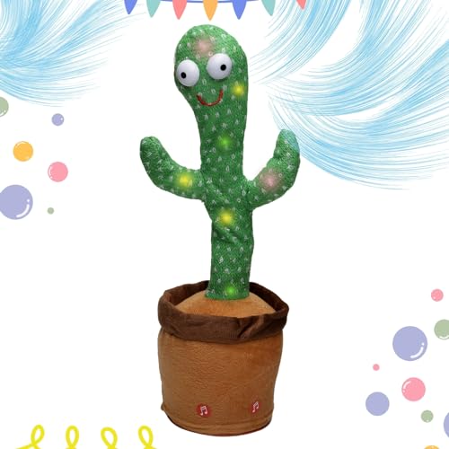 Image of Gooyo GY-7791 Dancing Cactus Toy | Singing, Recording & Flash Light Effect Cactus Toy for Kids /Babies /Toddlers | Green Color, Power Source: Lithium-Ion Rechargeable Battery (Included)