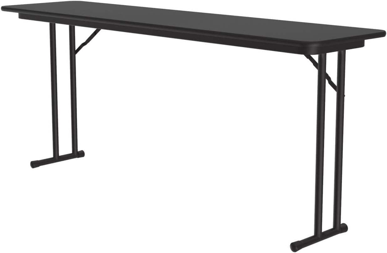 Correll Laminate Folding Seminar Table with Black Granite Finish ST1860TF-07