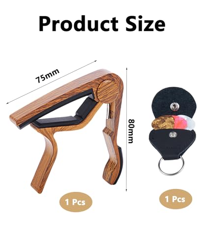 Image of Guitar Capo, Guitar Accessories, Capo for Acoustic Guitar Guitar Capo for Electric Guitars Bass Buzzing-Free Quick Release Easy To Use