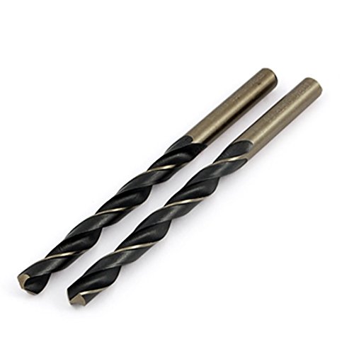 Aexit 2 Pieces Tool holder 5.2mm Black Gold Tone Spur Twist Drill Bit Model:63as362qo208