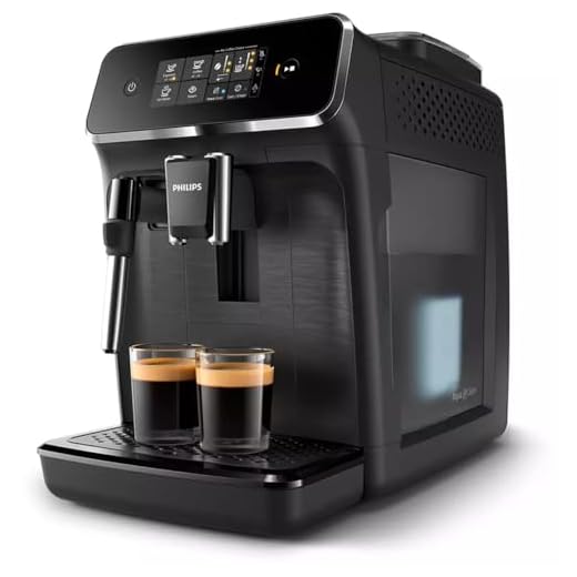 Philips 2200 Series Macchina da Caffè Automatica - Montalatte Classico, Display Touch Intuitivo, Nero Opaco (EP2220/10)