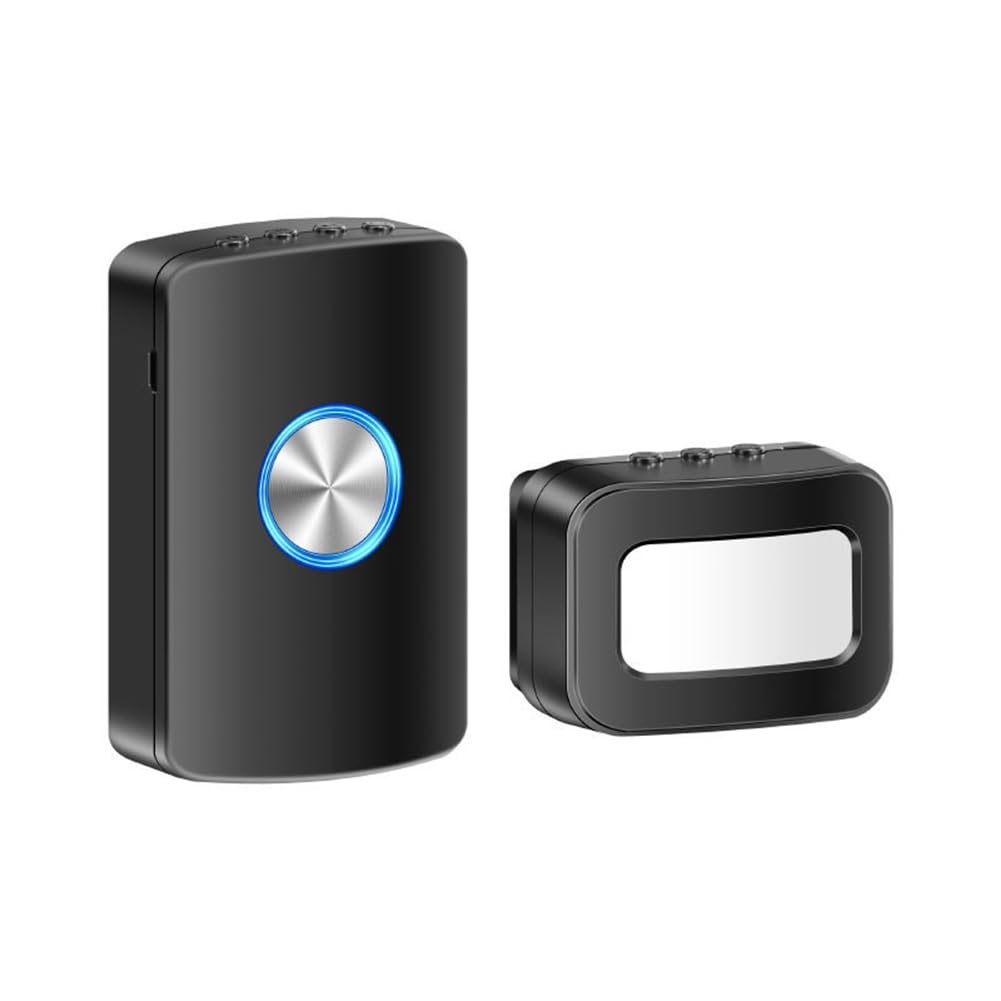 IJSDNVJNDX DC IR Wireless Motion Sensor Chime for Doors for Home/Retail Store Entrance Alert Bell 45 Ringtones Black