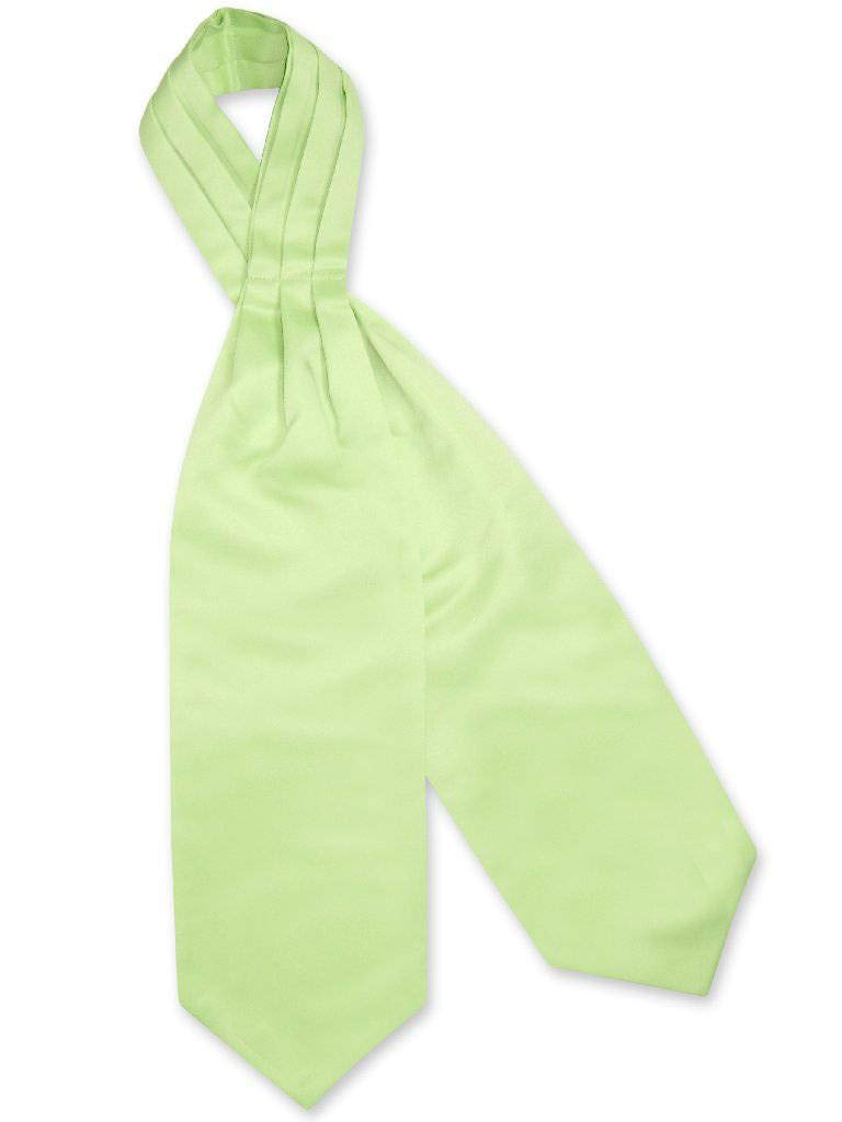 Vesuvio Napoli ASCOT Solid LIME GREEN Color Cravat Men's Neck Tie