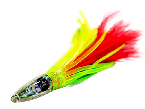 Magbay Premier 6" Tuna Feather Lures - Trolling Feathers (Mexican Flag) #TOP17