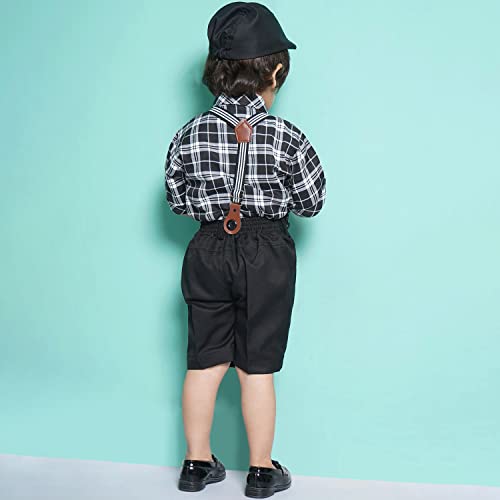 Image of AJ DEZINES Kids Casual Wear Clothing Cotton Shirt Short Set For Boys