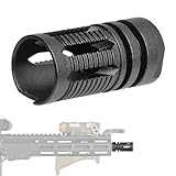 良品武品 14mm 逆ネジ 対応 KAC M4QD フラッシュハイダー レプリカ E&C製 フラッシュサプレッサー アルミ合金製 BK ブラック