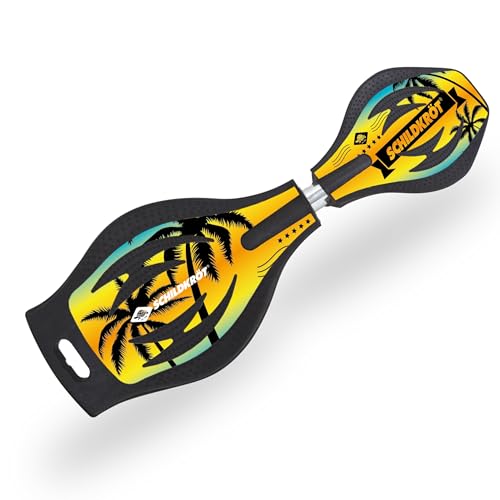 Schildkröt® Waveboard Good Vibes Ocean Drive, Schwarz-Gelb