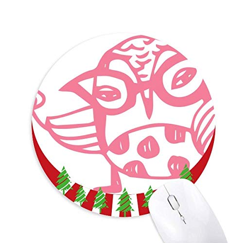 Preisvergleich Produktbild Cartoon Glasses Bird Protect Animal Pet Liebhaber Rund Gummi Maus Pad Weihnachtsdekoration