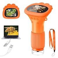 Acoath Microscope for Kids, 1000X Handheld Digital Miniscope with 2.0\" Screen, Portable Pocket Little Scientist Childrens Microscope Toys Christmas Gifts Ideas for Age 4-12