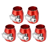 Lot De 5 Raccords Finisseurs AN6 En Aluminium Noir - Pour Tuyaux Flexibles Carburant, Huile, Eau - Voiture Tuning