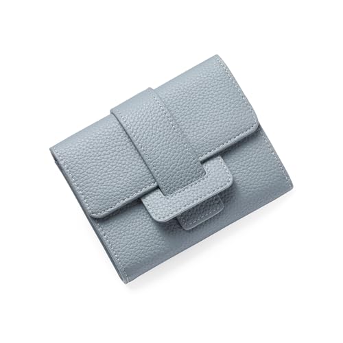 GOIACII Geldbörse Damen Klein und im Kurzformat Portemonnaie Damen 16 Kartenfäche und 2 ID Fenster mit Zipper Münzfach Druckknopf Brieftasche für Frauen