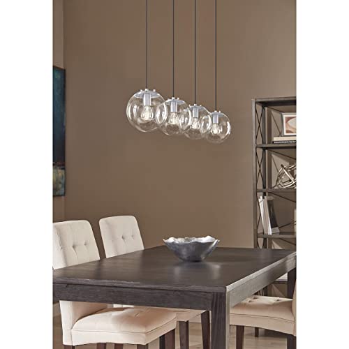Linea di Liara Chrome Glass Globe Pendant Light #TOP19