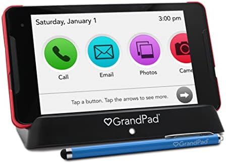 GrandPad Senior Tablet (Renewed) with Phone Capabilities, 4G LTE, Wireless Charger, Stylus, 1 Month Premium Service Plan Included, Purchase A Plan at Activation