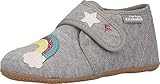 Klett Living Kitzbühel Jungen Mädchen Babyklettschuh Einhorn & Regenbogen Hausschuhe, hellgrau, 26 EU