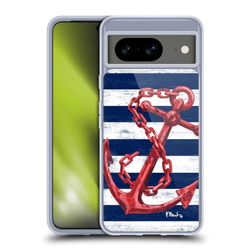 Funda de Gel Ancla Rojo Náutico de Paul Brent para Google Pixel 8 compatible con MagSafe