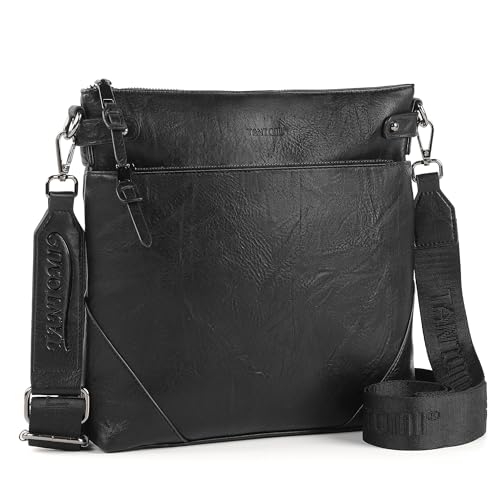 Image of TANTOMI Crossbody Bags for Women, PU Leather Hobo Purse Shoulder Handbags | Adjustable Wide Strap, Multi Pockets, Roomy, Lightweight, Versatile for Everyday or Travel