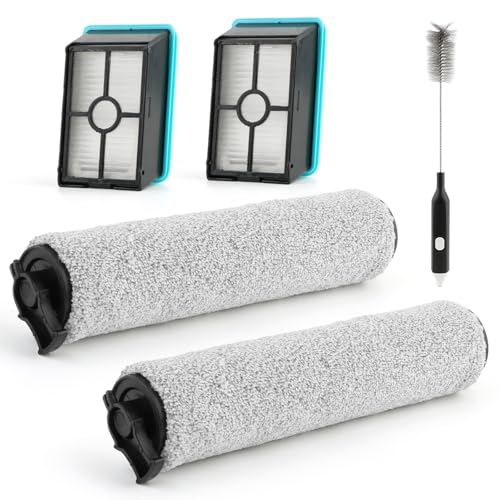 RongZy 2 Rodillos de Cepillo 2 Filtros para Bissell CrossWave HF2/3845N/3831 Repuesto Aspiradora en Seco Húmedo, Juego de Accesorios Rodillos de Cepillo/Filtro HEPA/Cepillo de Tanque de Agua
