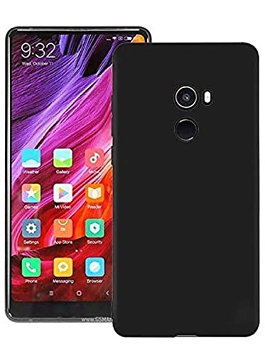 Image of Mobile Back Cover Case for Xiaomi Mix2 (Silicone Case|CameraProtection|Black SC1510)
